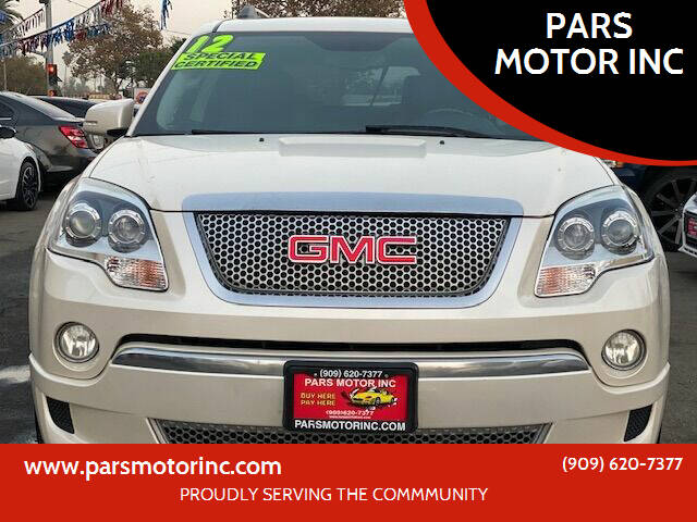 2012 GMC Acadia for sale at PARS MOTOR INC in Pomona CA