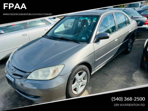 2005 Honda Civic for sale at FPAA in Fredericksburg VA