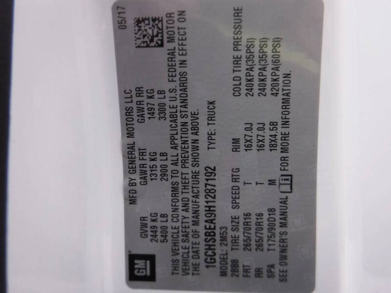 2017 Chevrolet Colorado Work Truck