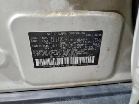 2018 Subaru Outback 2.5i Limited