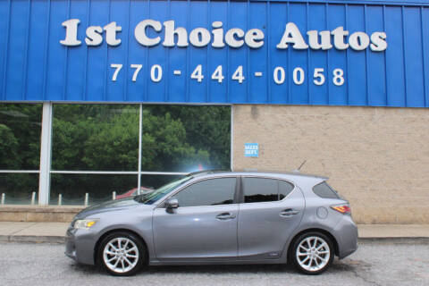 2013 Lexus CT 200h for sale at 1st Choice Autos in Smyrna GA