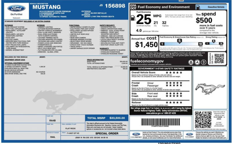 2018 Ford Mustang EcoBoost