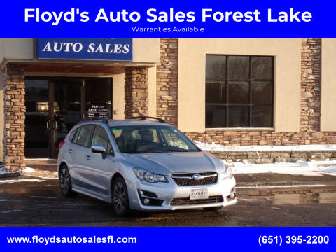 2015 Subaru Impreza for sale at Floyd's Auto Sales Forest Lake in Forest Lake MN