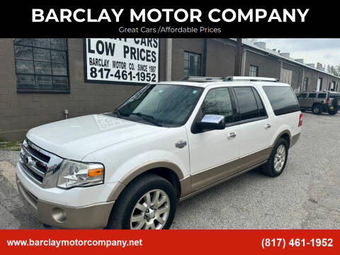 2013 Ford Expedition EL for sale at BARCLAY MOTOR COMPANY in Arlington TX