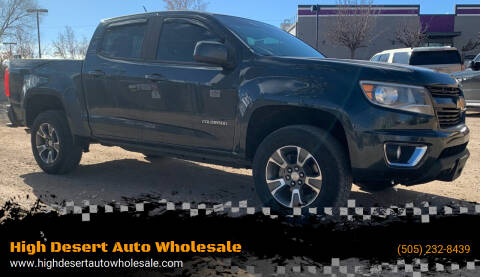 2017 Chevrolet Colorado for sale at High Desert Auto Wholesale in Albuquerque NM