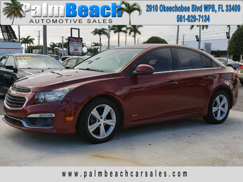 2015 Chevrolet Cruze for sale at Palm Beach Automotive Sales in West Palm Beach FL