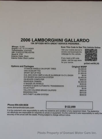 2006 Lamborghini Gallardo Spyder