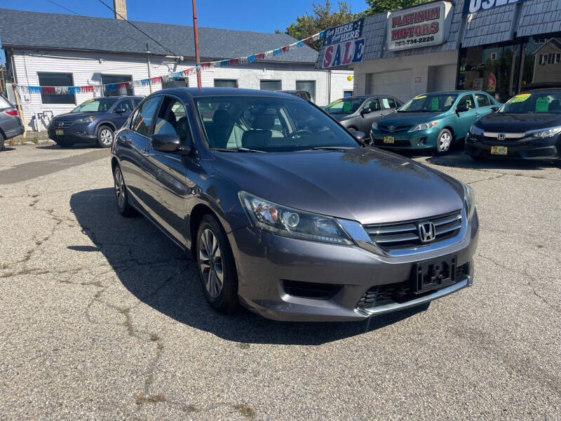 2014 Honda Accord for sale at Platinum Motors Auto Sales in Ansonia CT