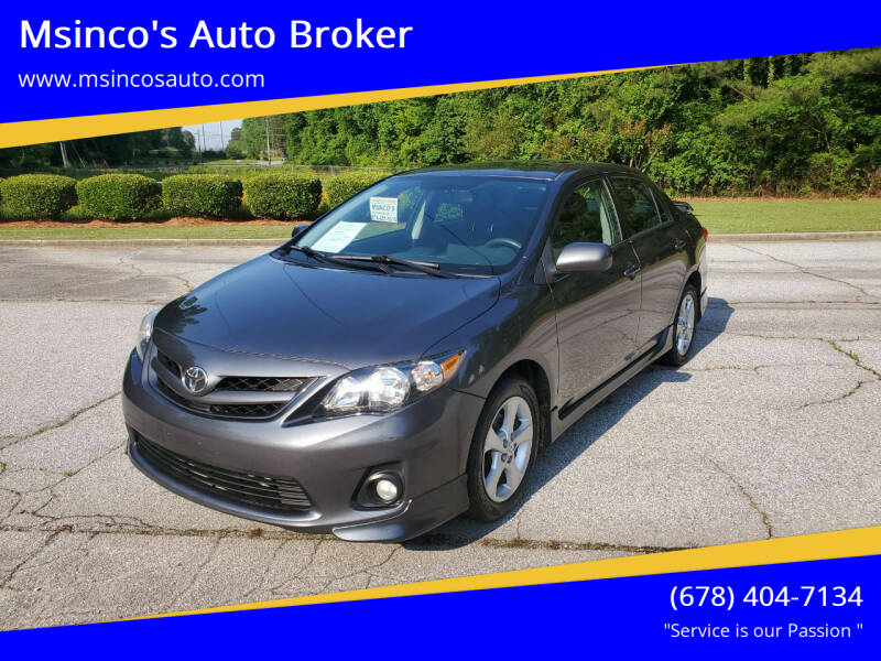 2012 Toyota Corolla for sale at Msinco's Auto Broker in Snellville GA