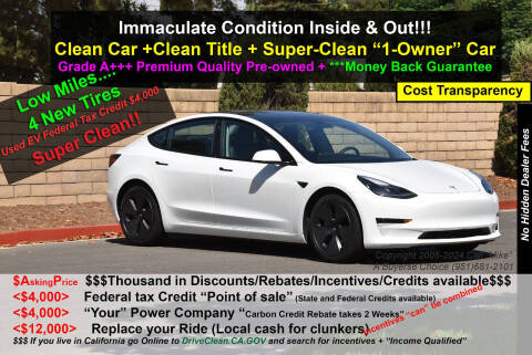 2021 Tesla Model 3 for sale at A Buyers Choice in Jurupa Valley CA