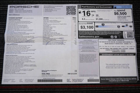 2016 Porsche 911 GT3 RS