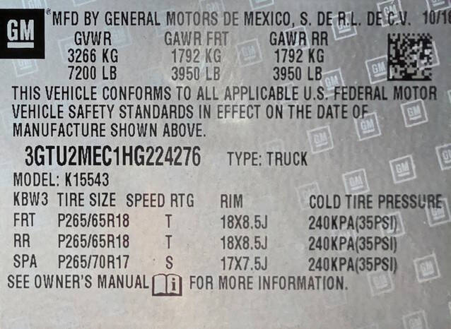 2017 GMC Sierra 1500