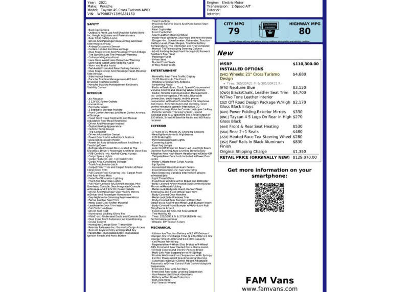 2021 Porsche Taycan 4S Cross Turismo