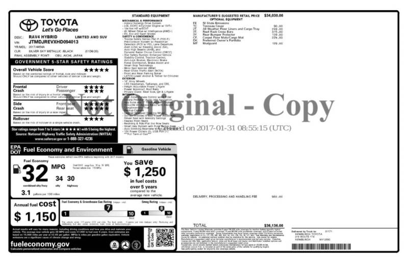 2017 Toyota RAV4 Hybrid Limited