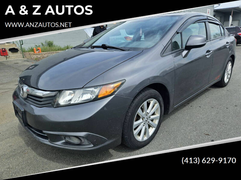 2012 Honda Civic for sale at A & Z AUTOS in Westfield MA