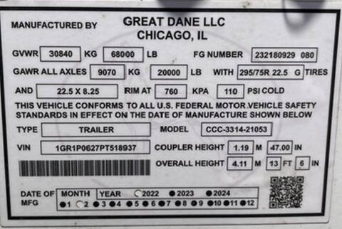 2023 Great Dane CCC-3314-21053