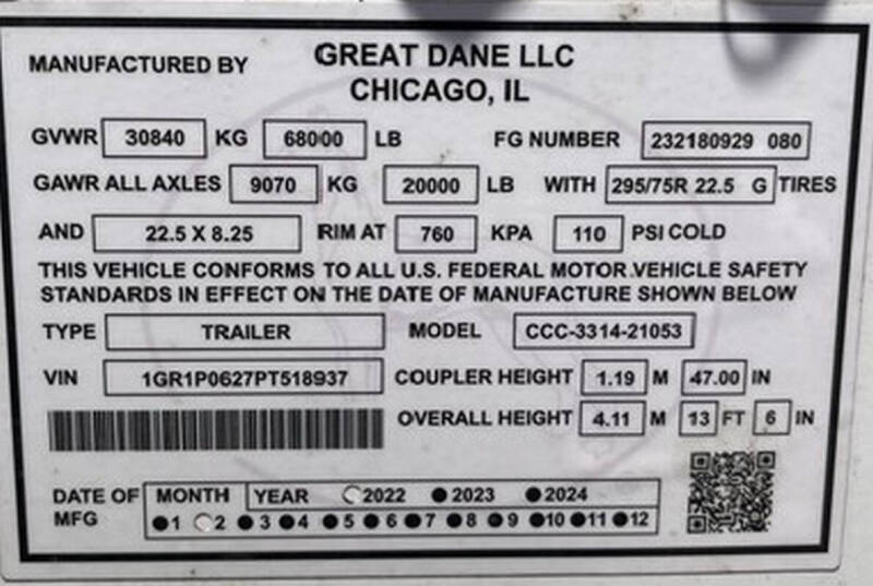 2023 Great Dane CCC-3314-21053