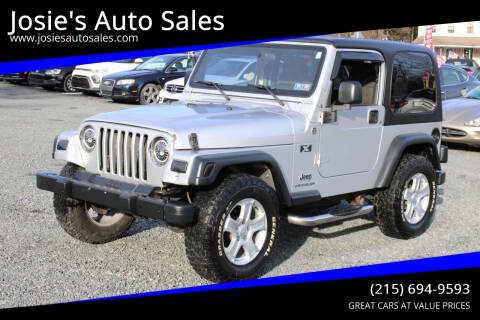 2004 Jeep Wrangler for sale at Josie's Auto Sales in Gilbertsville PA