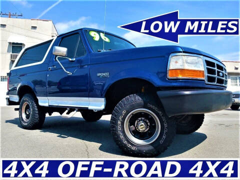 1996 Ford Bronco for sale at ALL STAR TRUCKS INC in Los Angeles CA