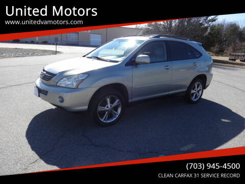 2006 Lexus RX 400h for sale at United Motors in Fredericksburg VA