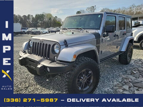 2018 Jeep Wrangler JK Unlimited for sale at Impex Auto Sales in Greensboro NC