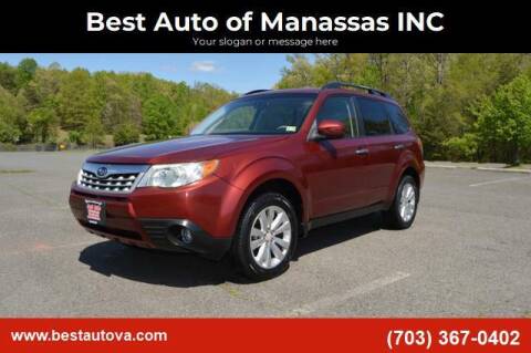 2012 Subaru Forester for sale at Best Auto of Manassas INC in Manassas VA