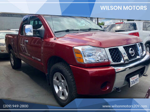 2005 Nissan Titan for sale at WILSON MOTORS in Stockton CA