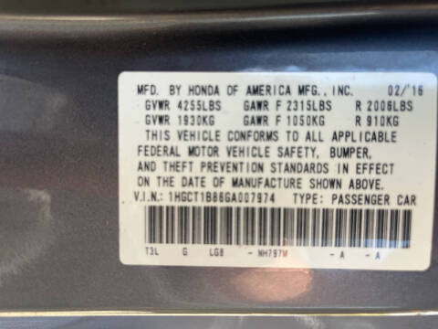 2016 Honda Accord EX-L