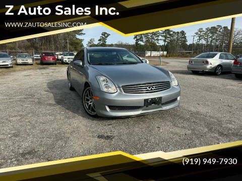 2006 Infiniti G35 for sale at Z Auto Sales Inc. in Rocky Mount NC