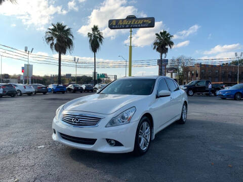 2013 Infiniti G37 Sedan for sale at A MOTORS SALES AND FINANCE in San Antonio TX