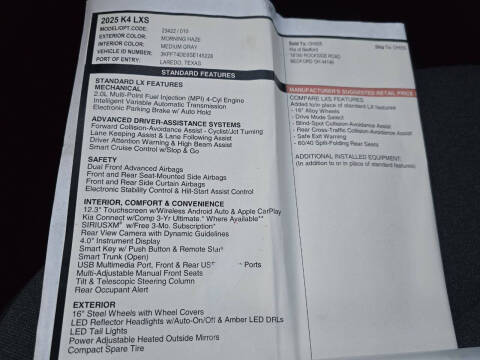 2025 Kia K4 LXS