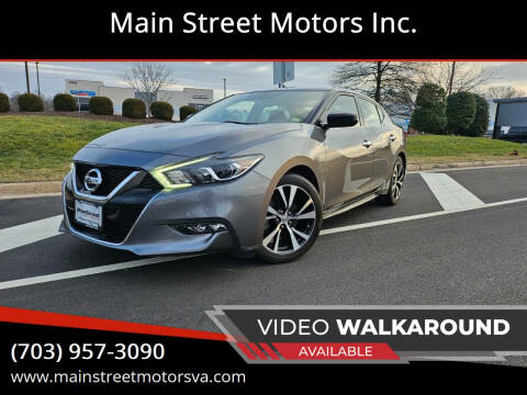 2018 Nissan Maxima for sale at Main Street Motors Inc. in Chantilly VA