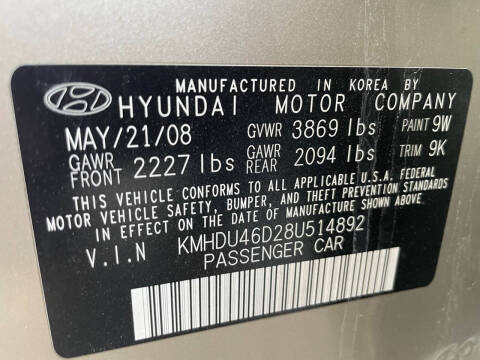 2008 Hyundai Elantra SE