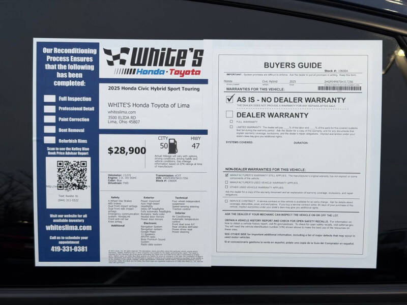 2025 Honda Civic Hybrid Sport Touring