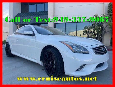 2012 Infiniti G37 Coupe for sale at Cruise Autos in Corona CA
