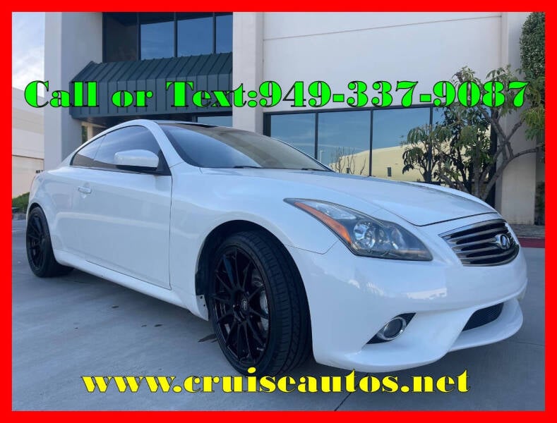 2012 Infiniti G37 Coupe for sale at Cruise Autos in Corona CA