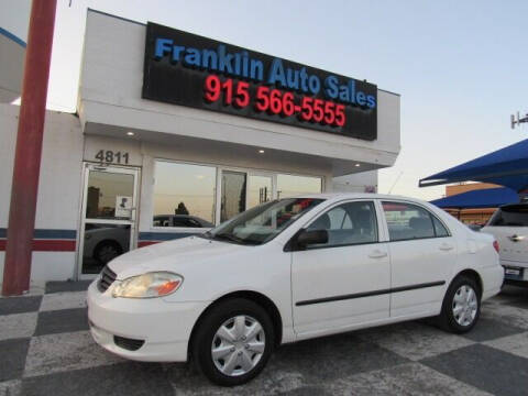 2003 Toyota Corolla for sale at Franklin Auto Sales in El Paso TX