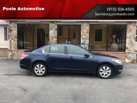 2010 Honda Accord for sale at Poole Automotive in Laurinburg NC