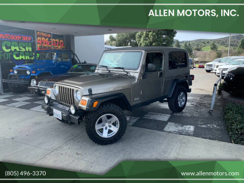 2006 Jeep Wrangler for sale at Allen Motors, Inc. in Thousand Oaks CA