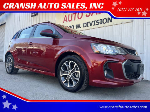 2017 Chevrolet Sonic for sale at CRANSH AUTO SALES, INC in Arlington TX