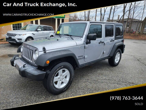 2016 Jeep Wrangler Unlimited for sale at Car and Truck Exchange, Inc. in Rowley MA