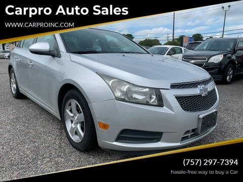 2013 Chevrolet Cruze for sale at Carpro Auto Sales in Chesapeake VA
