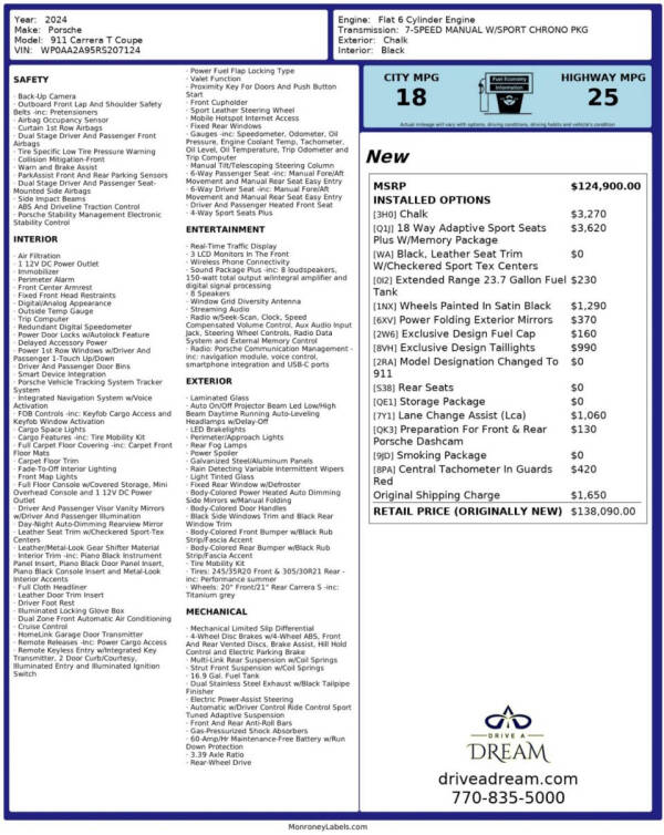 2024 Porsche 911 Carrera T