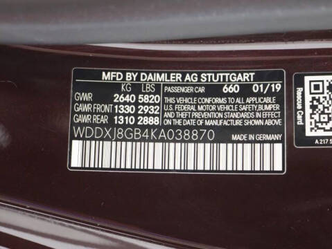 2019 Mercedes-Benz S-Class S 560 4MATIC