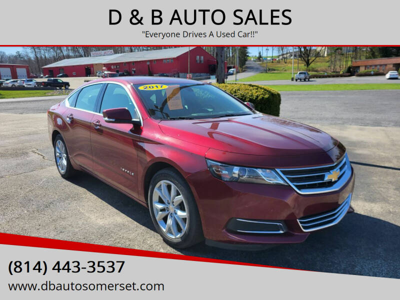 2017 Chevrolet Impala for sale at D & B AUTO SALES in Somerset PA