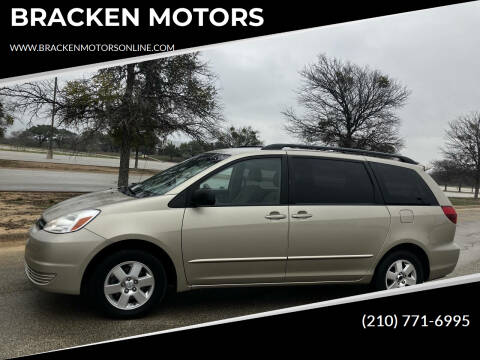 2005 Toyota Sienna for sale at BRACKEN MOTORS in San Antonio TX
