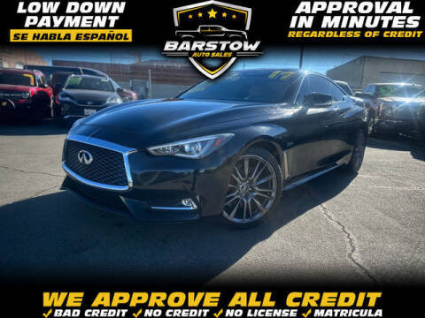 2017 Infiniti Q60 for sale at BARSTOW AUTO SALES in Barstow CA