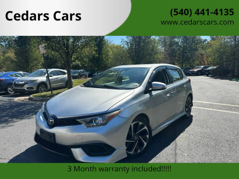 2018 Toyota Corolla iM for sale at Cedars Cars in Chantilly VA