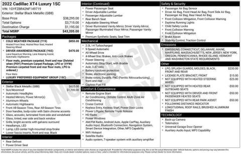 2022 Cadillac XT4 Luxury