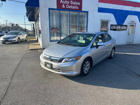 2012 Honda Civic for sale at Hill's Auto Sales LLC in Toledo OH